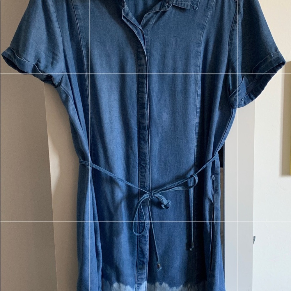 Splendid denim ombré shirt dress